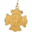 14K Yellow 17.00 MM St.florian Medal