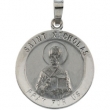 14K White 18.5 Rd St Nicholas Pend Medal