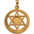 14K Yellow Gold Star Of David Pendant