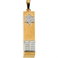 Picture of 14K Yellow White Gold Two Tone Mezuzah Pendant