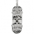 Sterling Silver Mezuzah Pendant