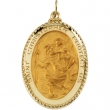14K Yellow Gold St.christopher Medal