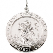 Picture of Sterling Silver St. Christopher Medal With 24 Inch Chain