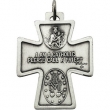 Sterling Silver 28.00X23.50 MM Cross 4-way Medal