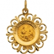 14K Yellow Gold First Communion Medal