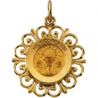 14K Yellow Gold Holy Communion Medal