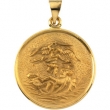 18K Yellow Gold St. Michael Medal