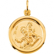 Picture of 14K Yellow Gold St. Christopher Medal