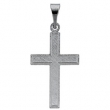 14K White Gold Cross Pendant