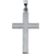 14K White Gold Cross Pendant