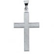 14K White Gold Cross Pendant