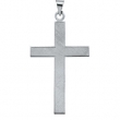 14K White Gold Cross Pendant