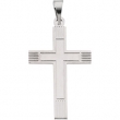 14K White Gold Cross Pendant