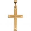 14K Yellow Gold Cross Pendant