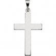 14K White Gold Cross Pendant