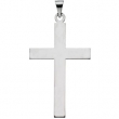 14K White Gold Cross Pendant