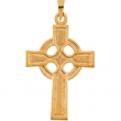 14K Yellow Gold Celtic Cross Pendant