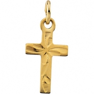 Picture of 14K Yellow Gold Childs Cross Pendant
