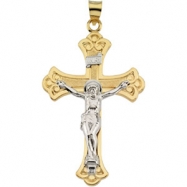 Picture of 14K Yellow Gold Two Tone Crucifix Pendant