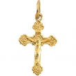 14K Yellow Gold Childs Crucifix Pendant