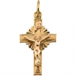 14K Yellow Gold Crucifix Pendant