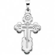 Picture of 14K White Gold 19.00 X Die Struck Orthodox Cross Pendant
