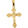 14K Yellow Gold Childs Crucifix Pendant
