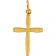 14K Yellow Gold Childs Cross Pendant
