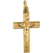 14K Yellow Gold Childs Crucifix Pendant