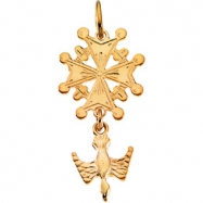 Picture of 14K Yellow Gold Huguenot Cross Pendant