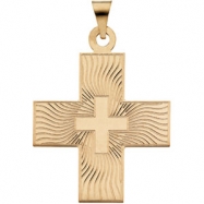Picture of 14K Yellow Gold Greek Cross Pendant