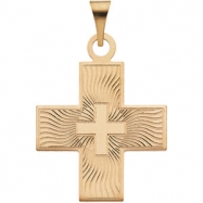 Picture of 14K Yellow Gold Greek Cross Pendant