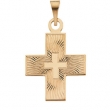 14K Yellow Gold Greek Cross Pendant