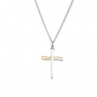 STER_YGP Two Tone Nail Cross Pendant
