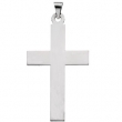 14K White Gold Cross Pendant