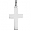 14K White Gold Cross Pendant