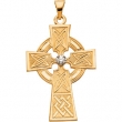 14K Yellow Gold Cross Pendant With Diamond