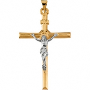 Picture of 14K Yellow White Gold Two Tone Crucifix Pendant