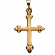 14K Yellow Gold Fancy Cross Pendant