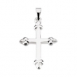 14K White Gold Fancy Cross Pendant
