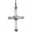 14K White Gold Cross Pendant