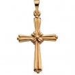 14K Yellow Gold Cross Pendant