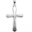 14K White Gold Cross Pendant