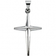 14K White Gold Cross Pendant