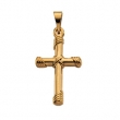 14K Yellow Gold Cross Pendant
