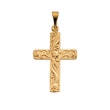 14K Yellow Gold Cross Pendant