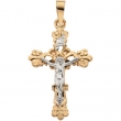 14K Yellow Gold Crucifix Pendant