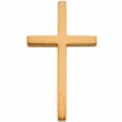 14K Yellow Gold 25.75x15.75 Cross Pendant