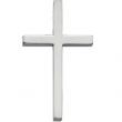 14K White Gold 25.75x15.75 Cross Pendant