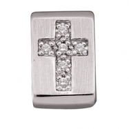 Picture of 14K White Gold Diamond Cross Pendant Slide